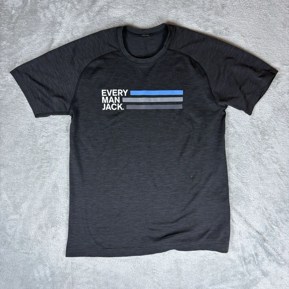 LULULEMON Metal Vent Tech Shirt Men Medium Black Every Man‎ Jack Workout Gym